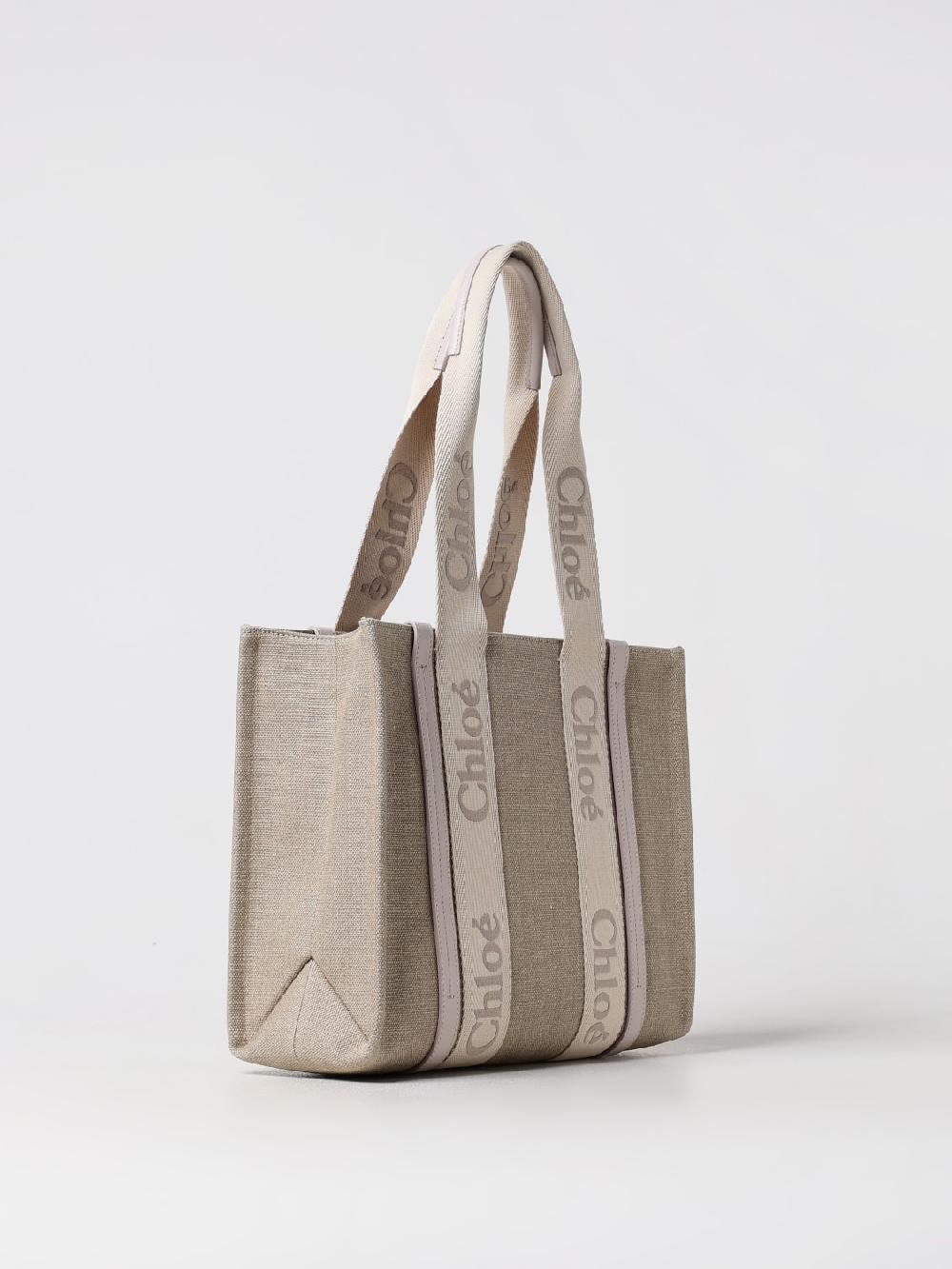Giglio Borsa Woody Chloè In Canvas E Pelle