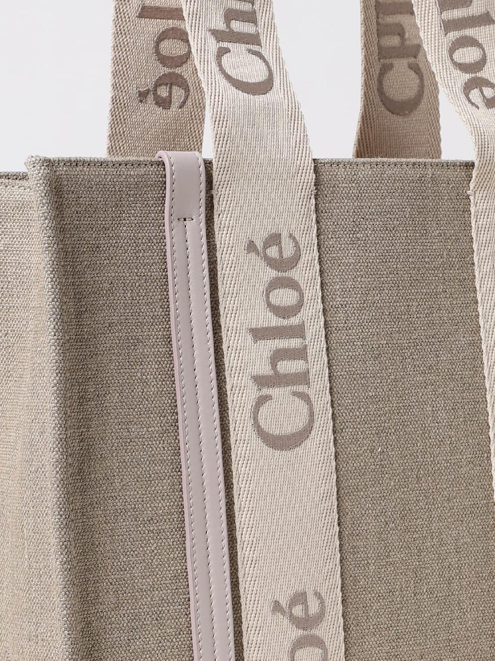 Giglio Borsa Woody Chloè In Canvas E Pelle