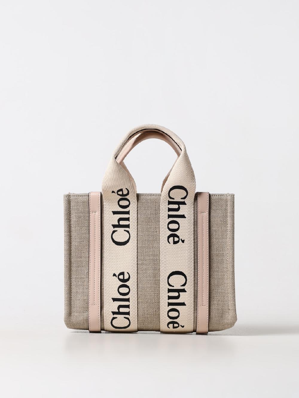 Giglio Borsa Woody Chloè in canvas e pelle
