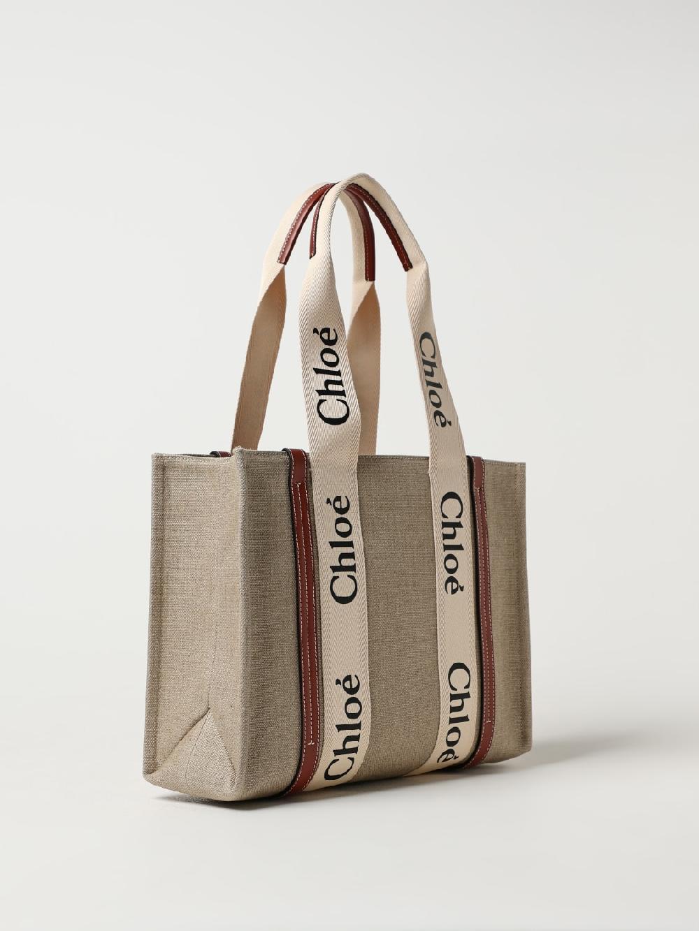 Giglio Borsa Woody Chloè In Canvas E Pelle