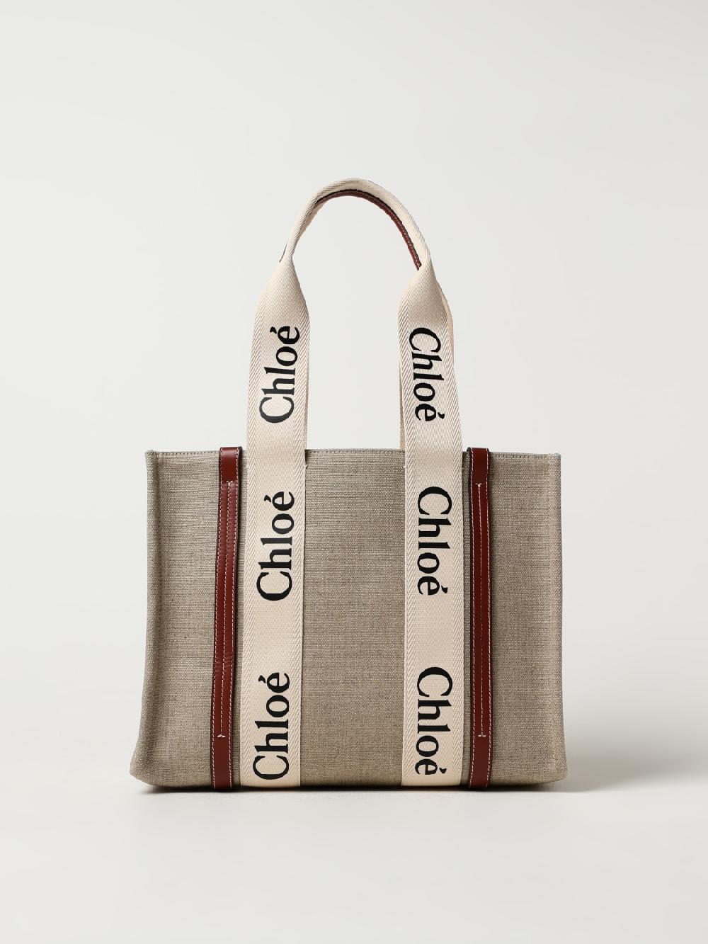 Giglio Borsa Woody Chloè in canvas e pelle