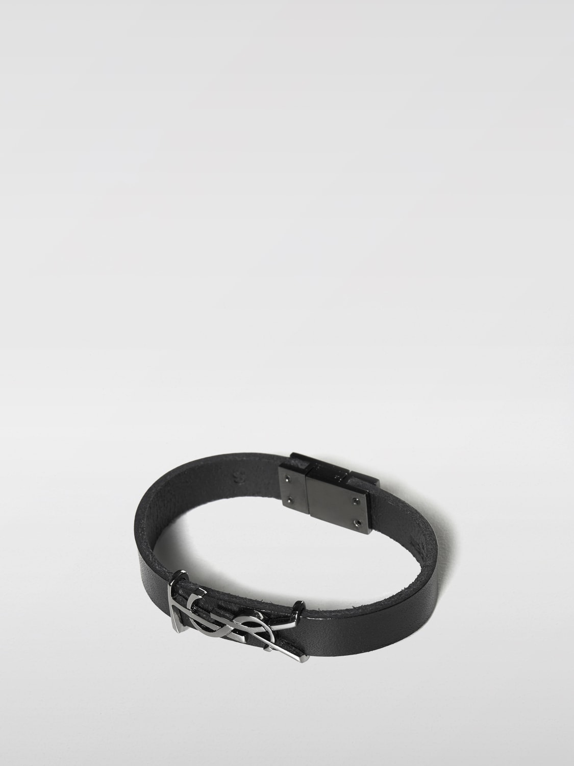 Giglio Bracciale Saint Laurent In Pelle Ed Ottone