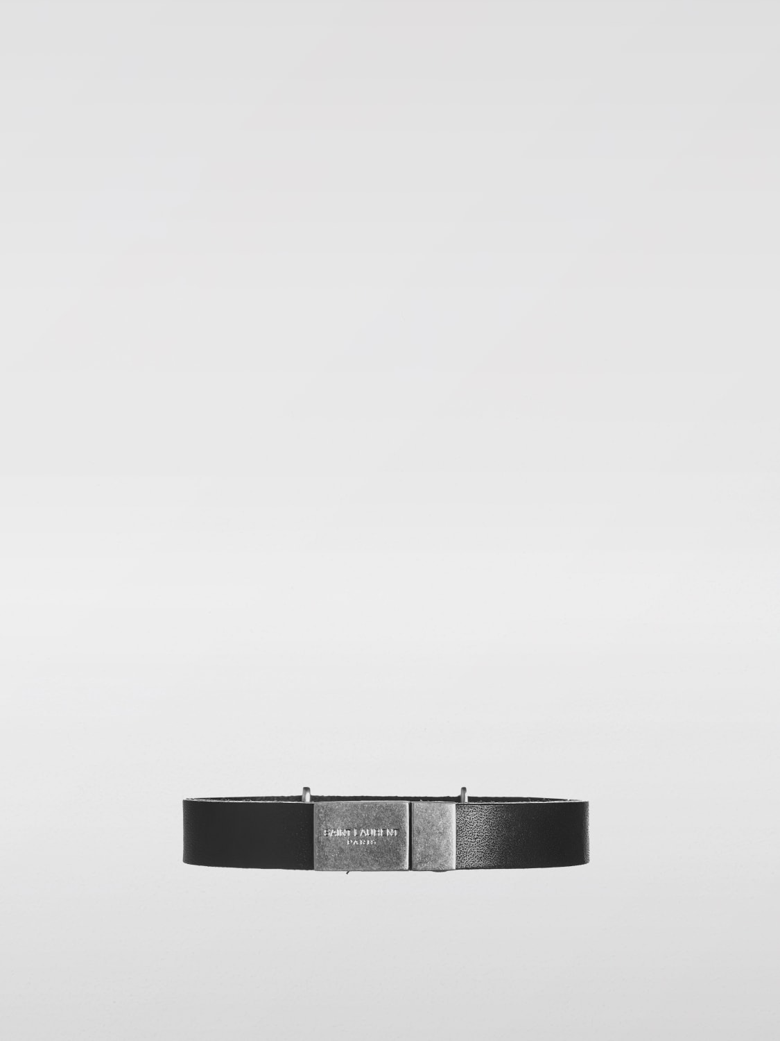 Giglio Bracciale Saint Laurent In Pelle Ed Ottone