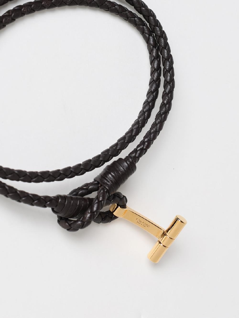 Giglio Bracciale Tom Ford In Pelle Intrecciata