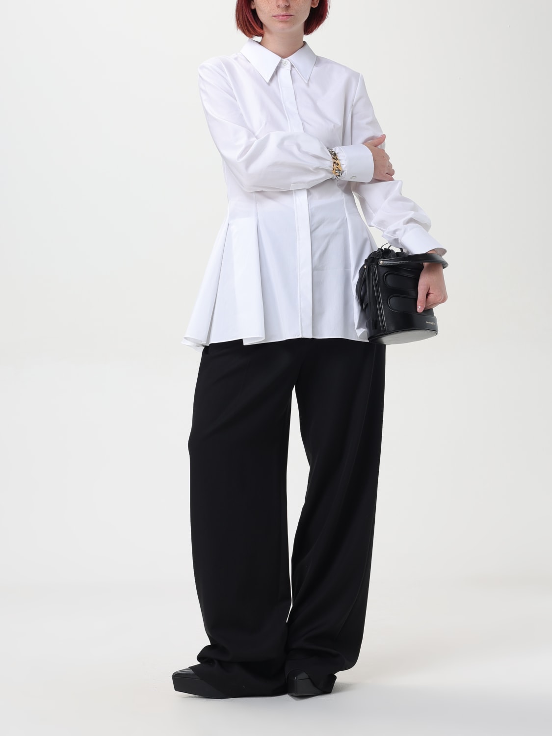 Giglio Camicia A Pieghe Alexander McQueen