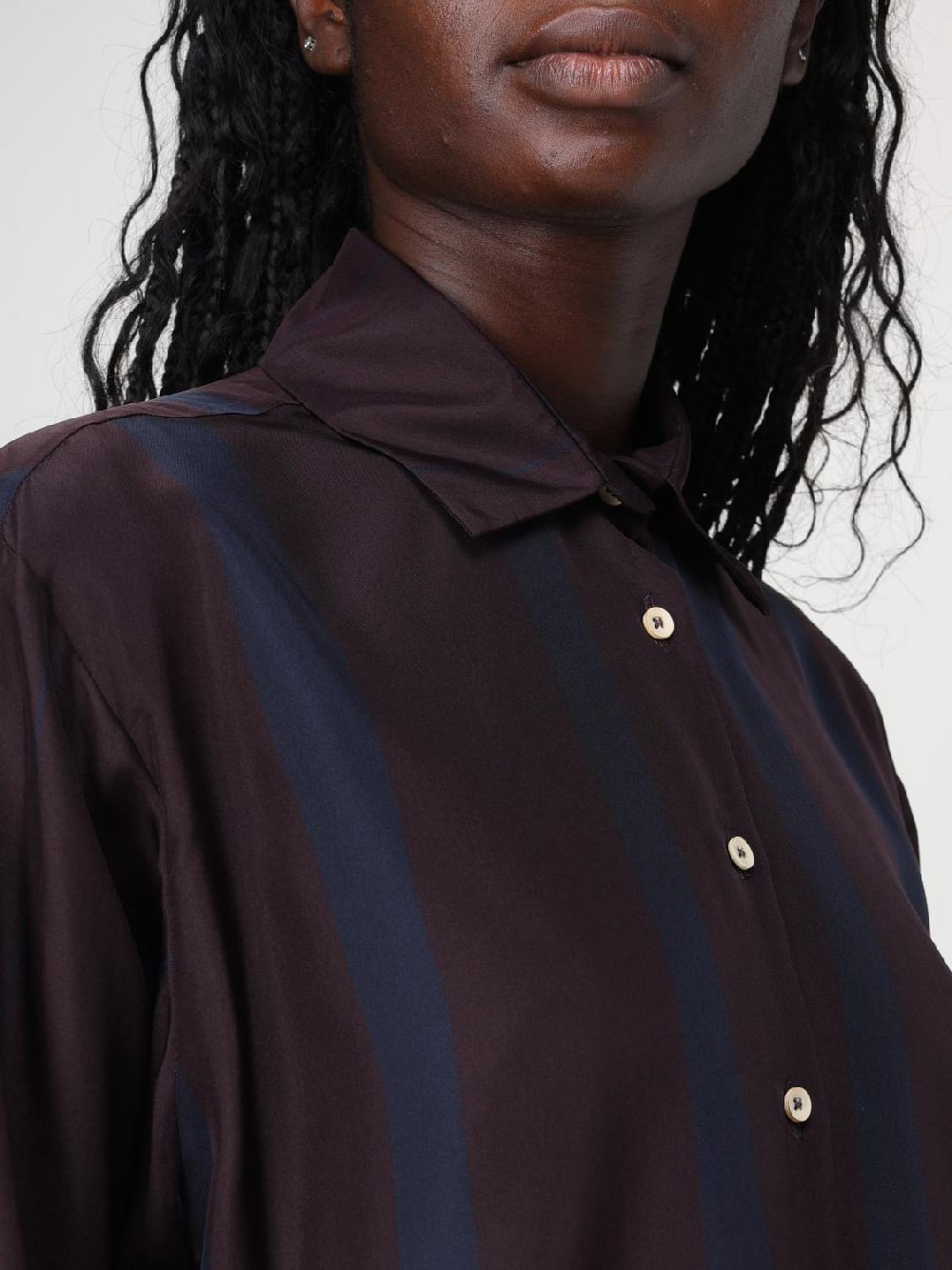 Giglio Camicia Alysi In Seta A Righe