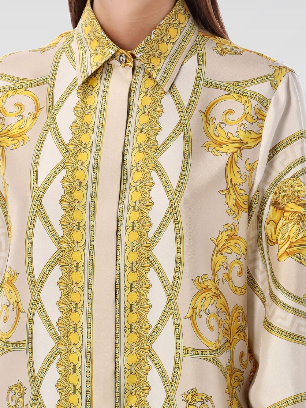 Giglio Camicia Baroque Versace Di Seta