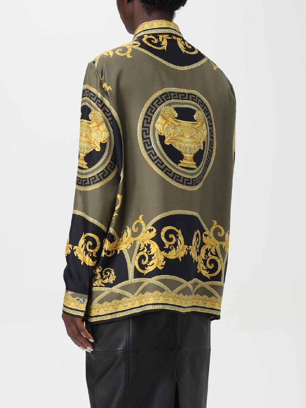 Giglio Camicia Baroque Versace Di Seta