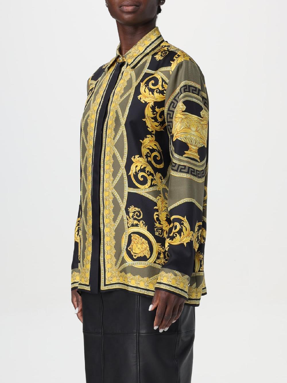 Giglio Camicia Baroque Versace Di Seta