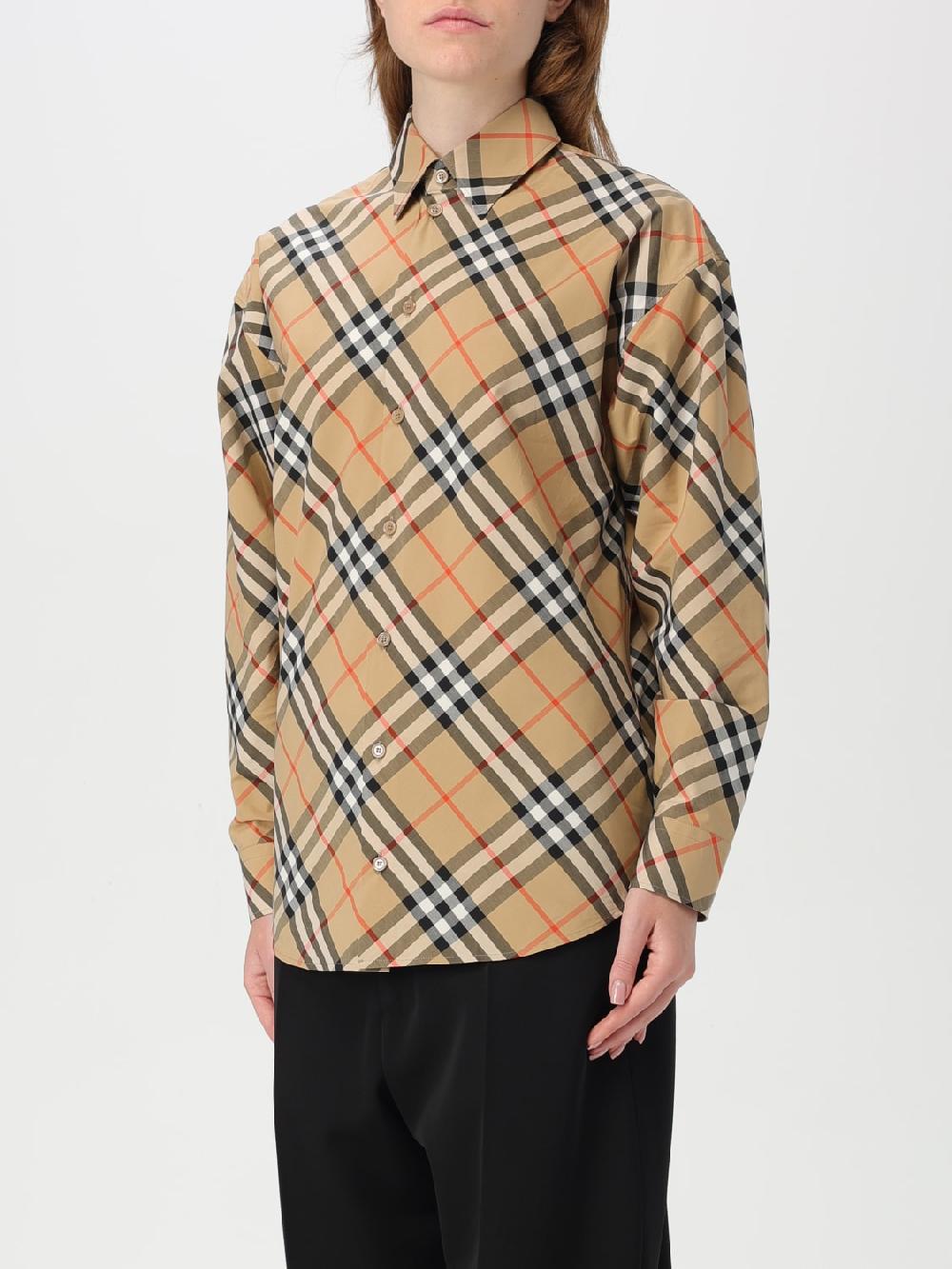 Giglio Camicia Check Burberry Di Cotone