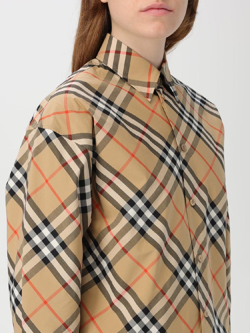 Giglio Camicia Check Burberry Di Cotone