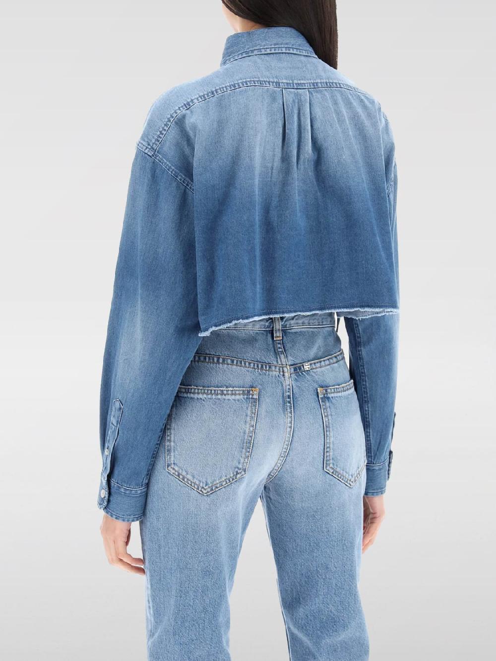 Giglio Camicia Crop Di Jeans Givenchy