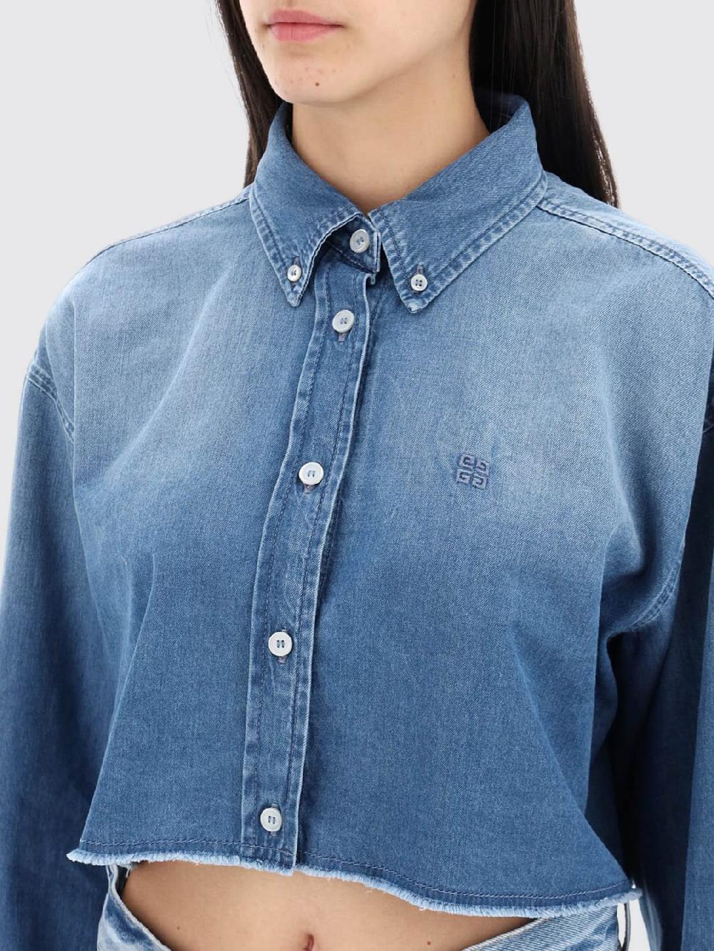 Giglio Camicia Crop Di Jeans Givenchy