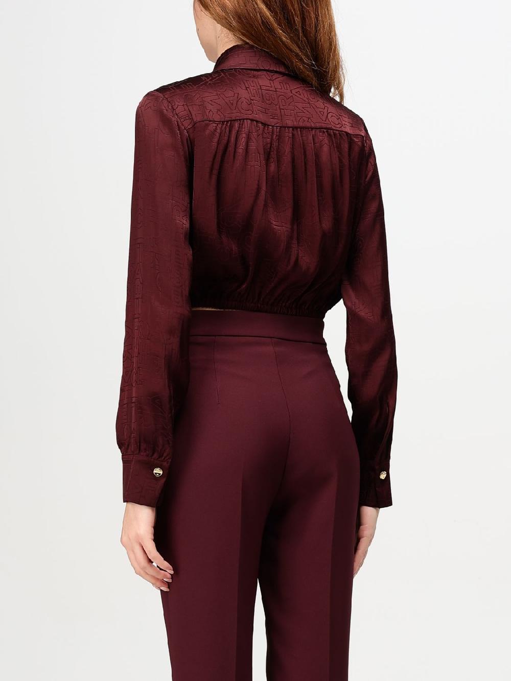 Giglio Camicia Crop Elisabetta Franchi Lettering