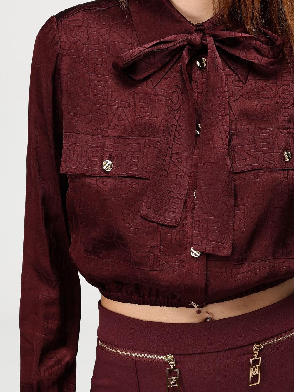 Giglio Camicia Crop Elisabetta Franchi Lettering
