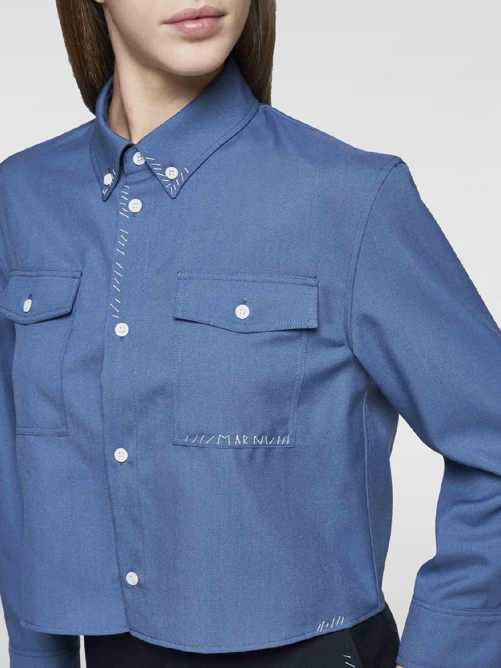 Giglio Camicia Crop Marni In Lana Vergine