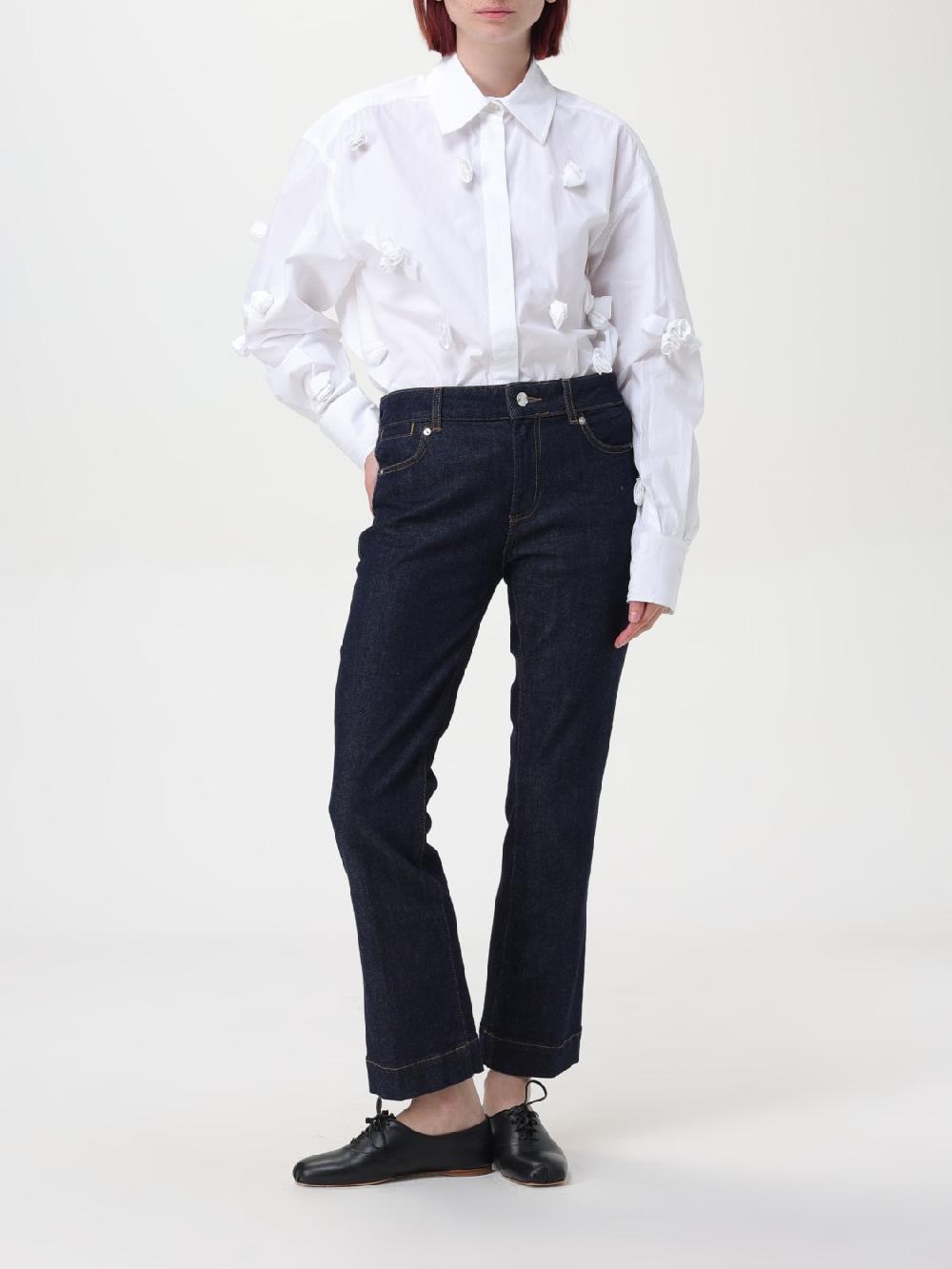 Giglio Camicia Di Cotone Con Fiori Sportmax