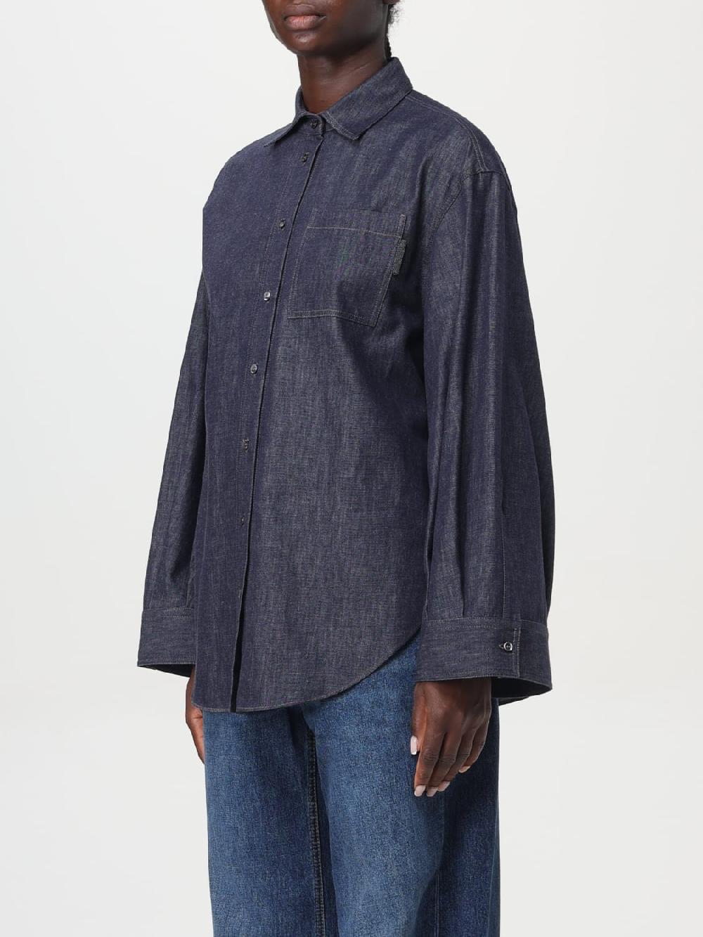 Giglio Camicia Di Jeans Brunello Cucinelli