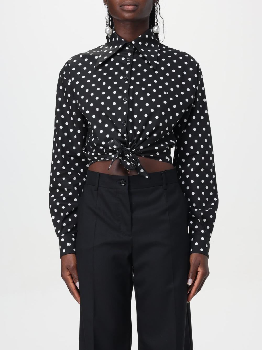 Giglio Camicia Dolce & Gabbana in popeline a pois