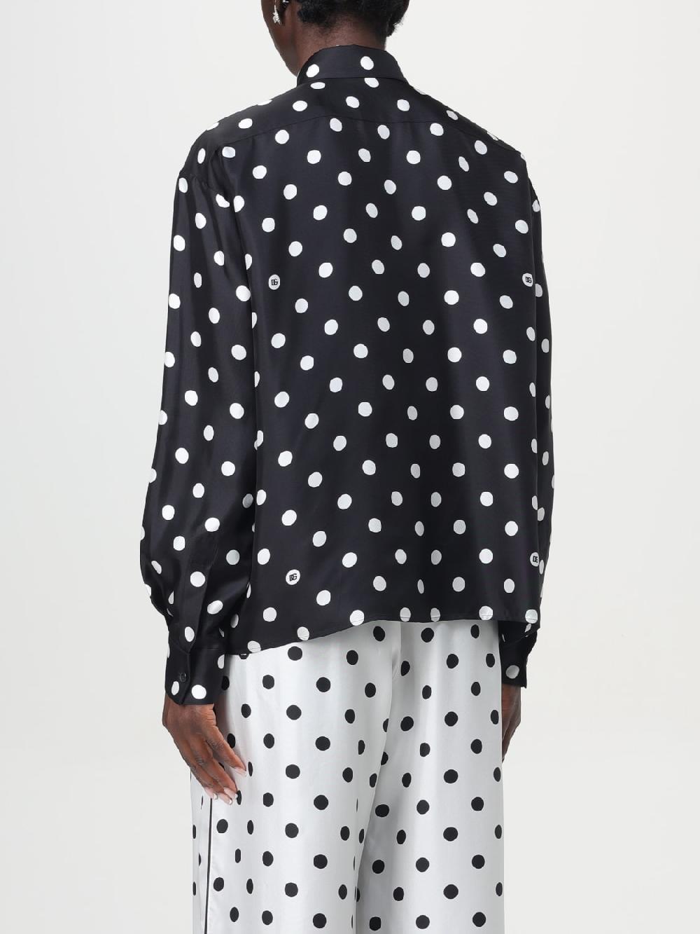 Giglio Camicia Dolce & Gabbana In Seta A Pois