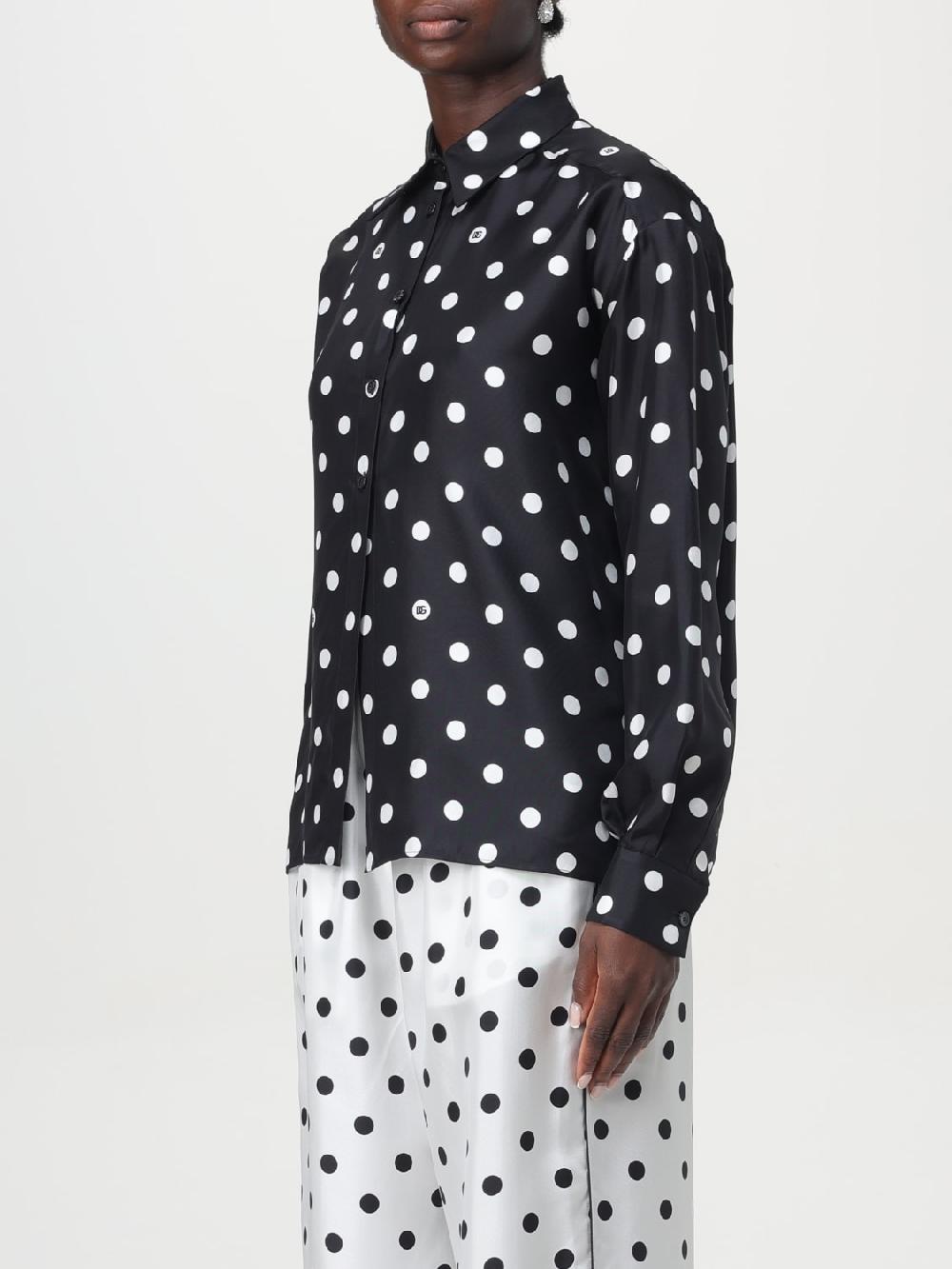 Giglio Camicia Dolce & Gabbana In Seta A Pois
