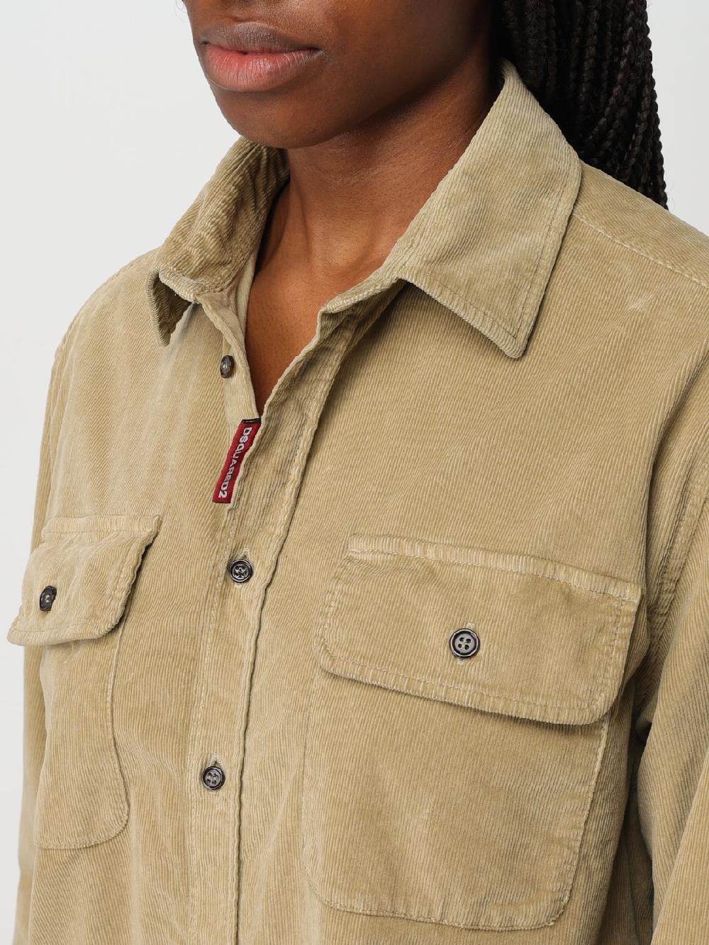 Giglio Camicia Dsquared2 In Velluto