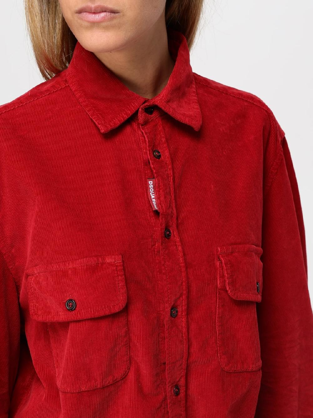Giglio Camicia Dsquared2 In Velluto A Coste