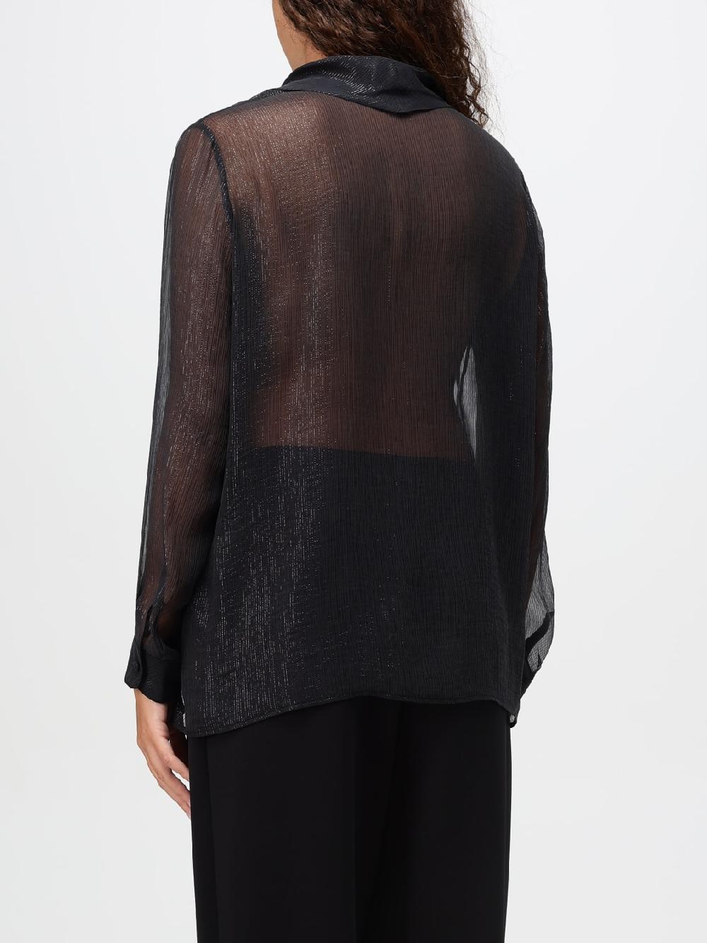 Giglio Camicia Emporio Armani In Seta Con Lurex