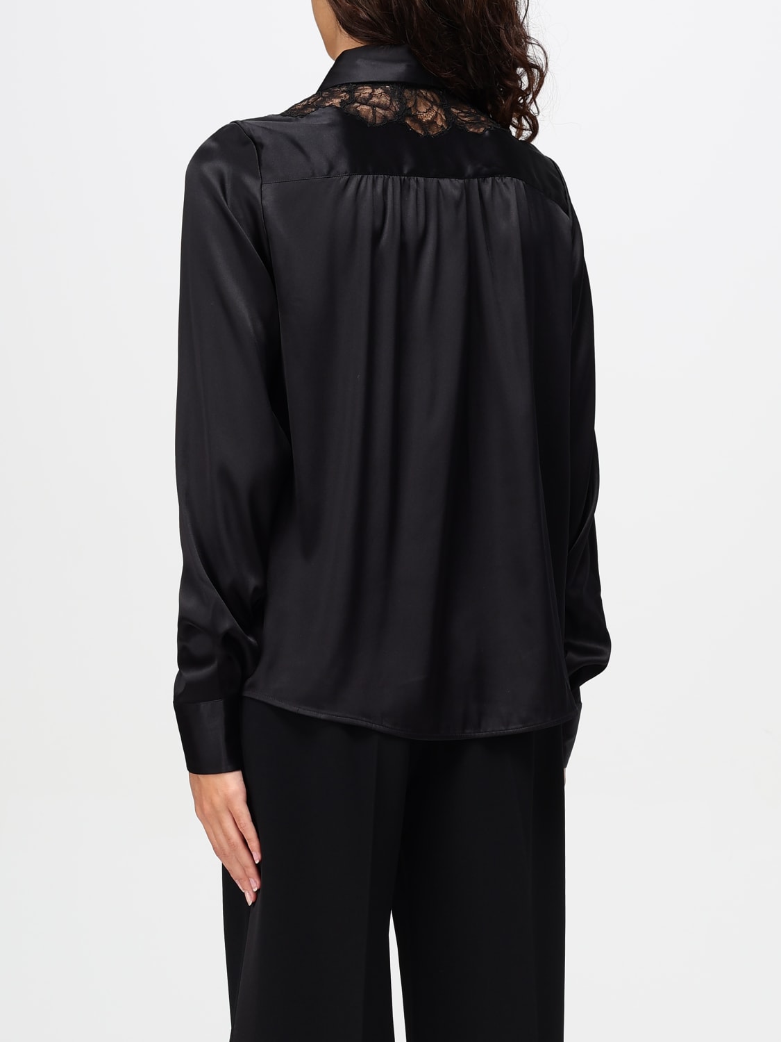 Giglio Camicia Ermanno Scervino In Raso Con Pizzo