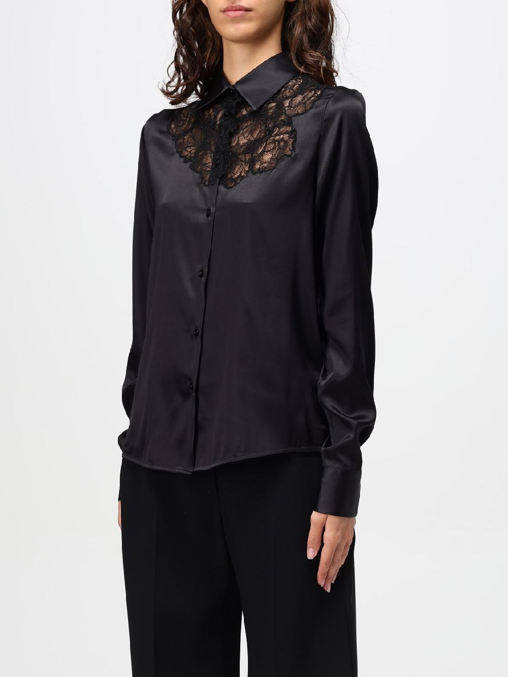 Giglio Camicia Ermanno Scervino In Raso Con Pizzo