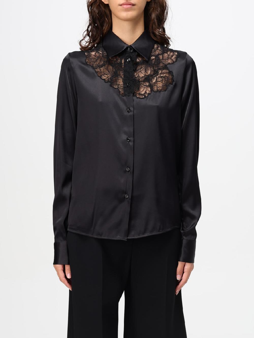 Giglio Camicia Ermanno Scervino in raso con pizzo