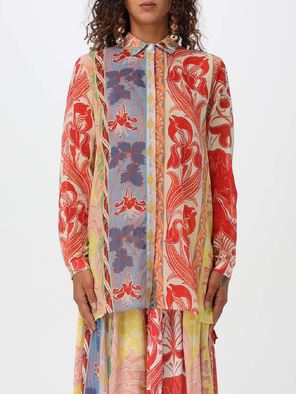 Giglio Camicia Etro in cotone stampato