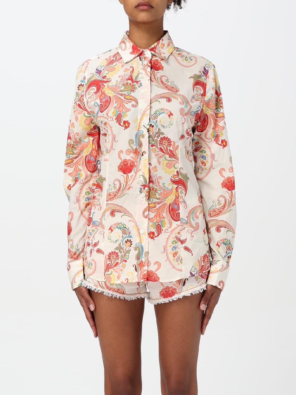 Giglio Camicia Etro in cotone stampato