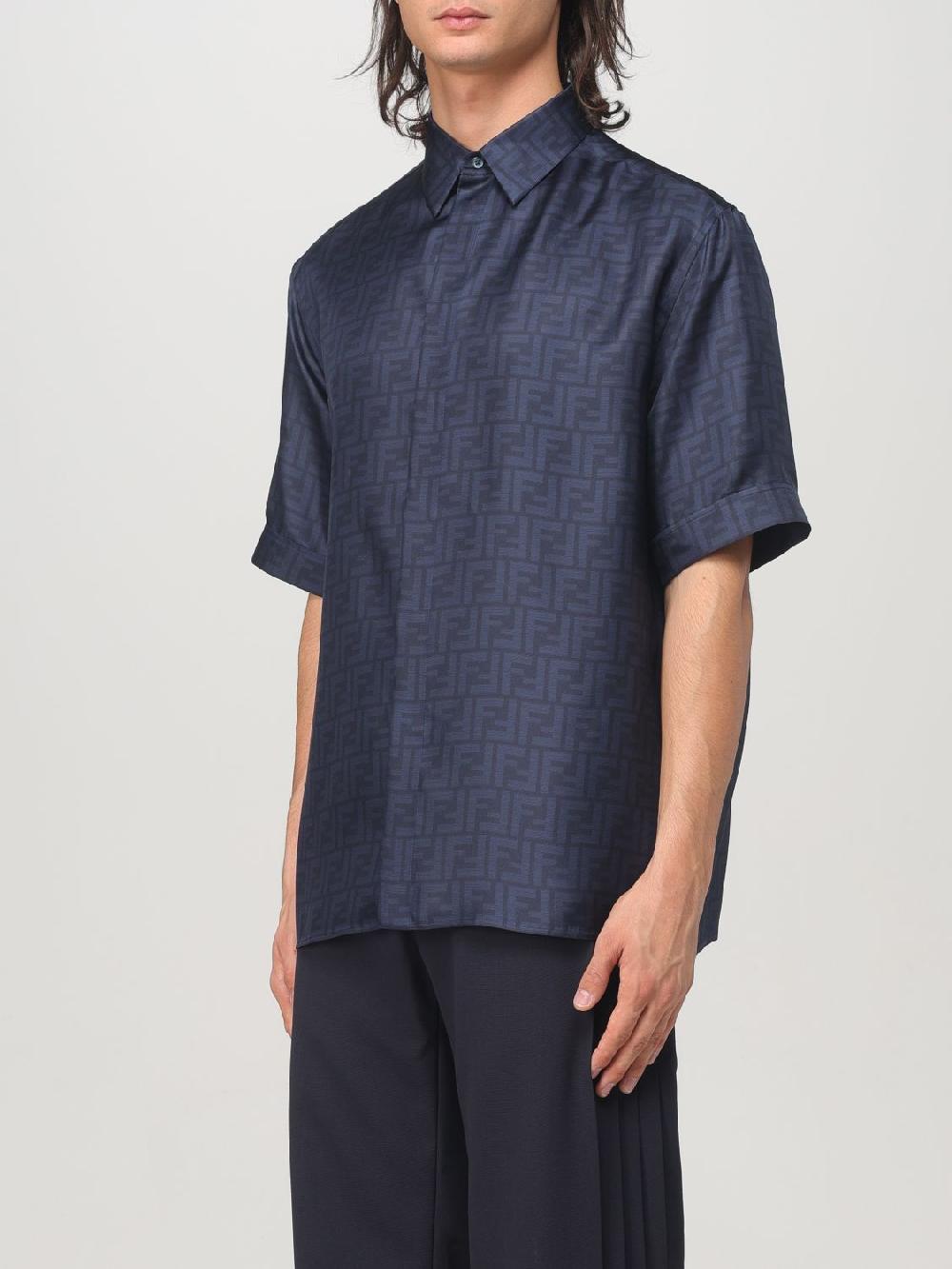 Giglio Camicia Fendi In Seta Con Logo