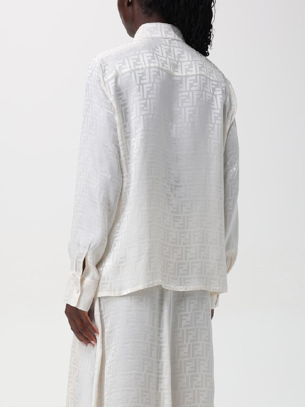 Giglio Camicia FF Fendi All-over In Seta