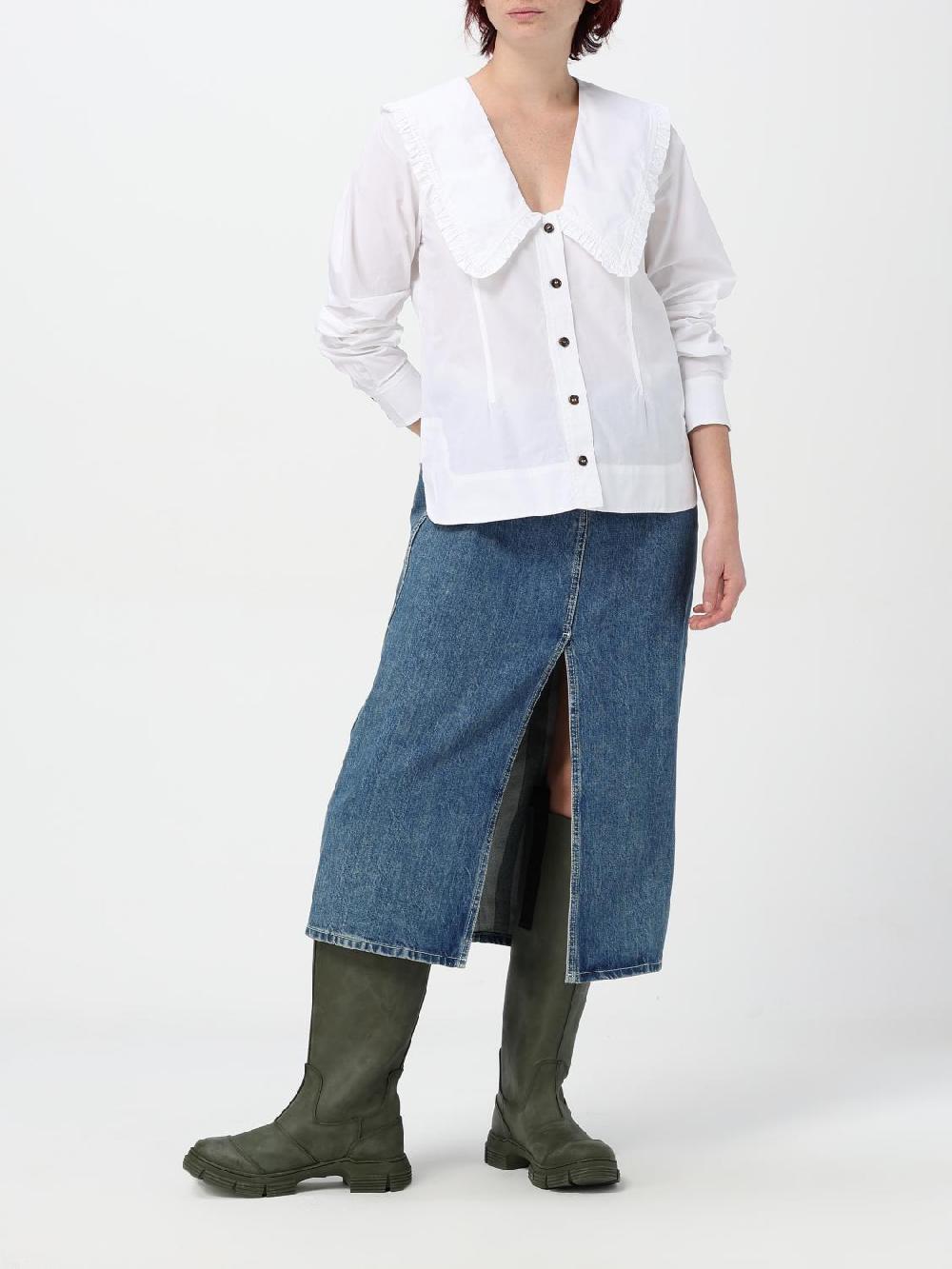Giglio Camicia Ganni In Cotone