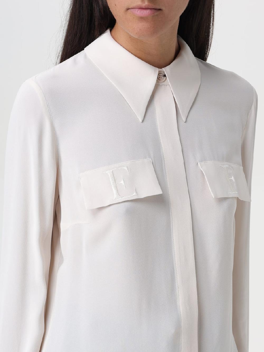 Giglio Camicia In Gerogertte Elisabetta Franchi