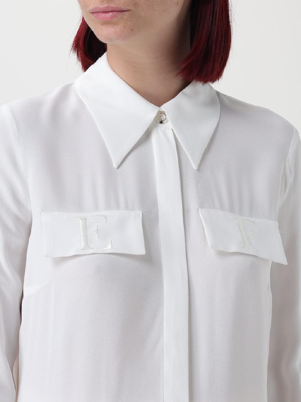 Giglio Camicia In Gerogertte Elisabetta Franchi