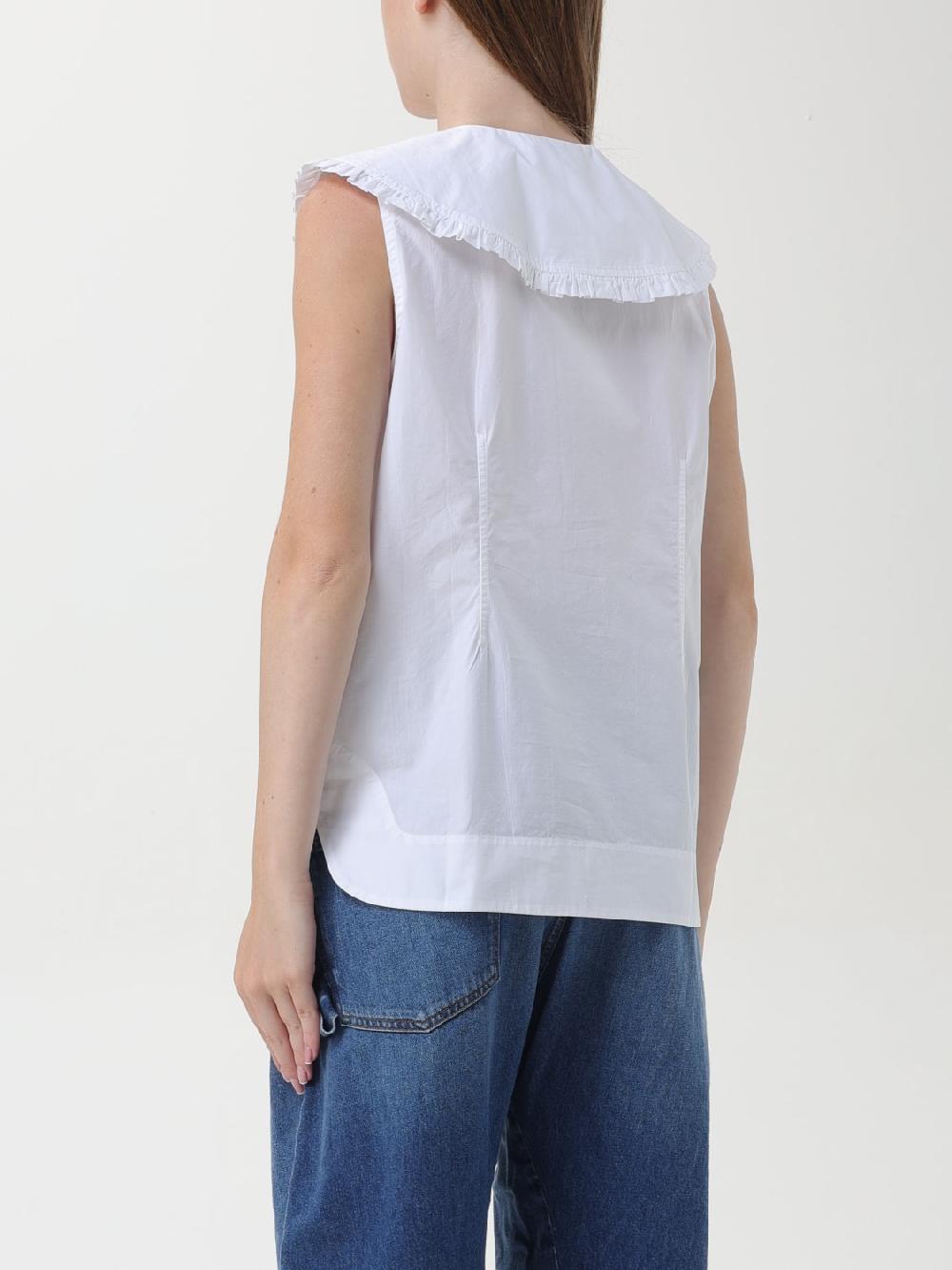 Giglio Camicia In Popeline Di Cotone Ganni