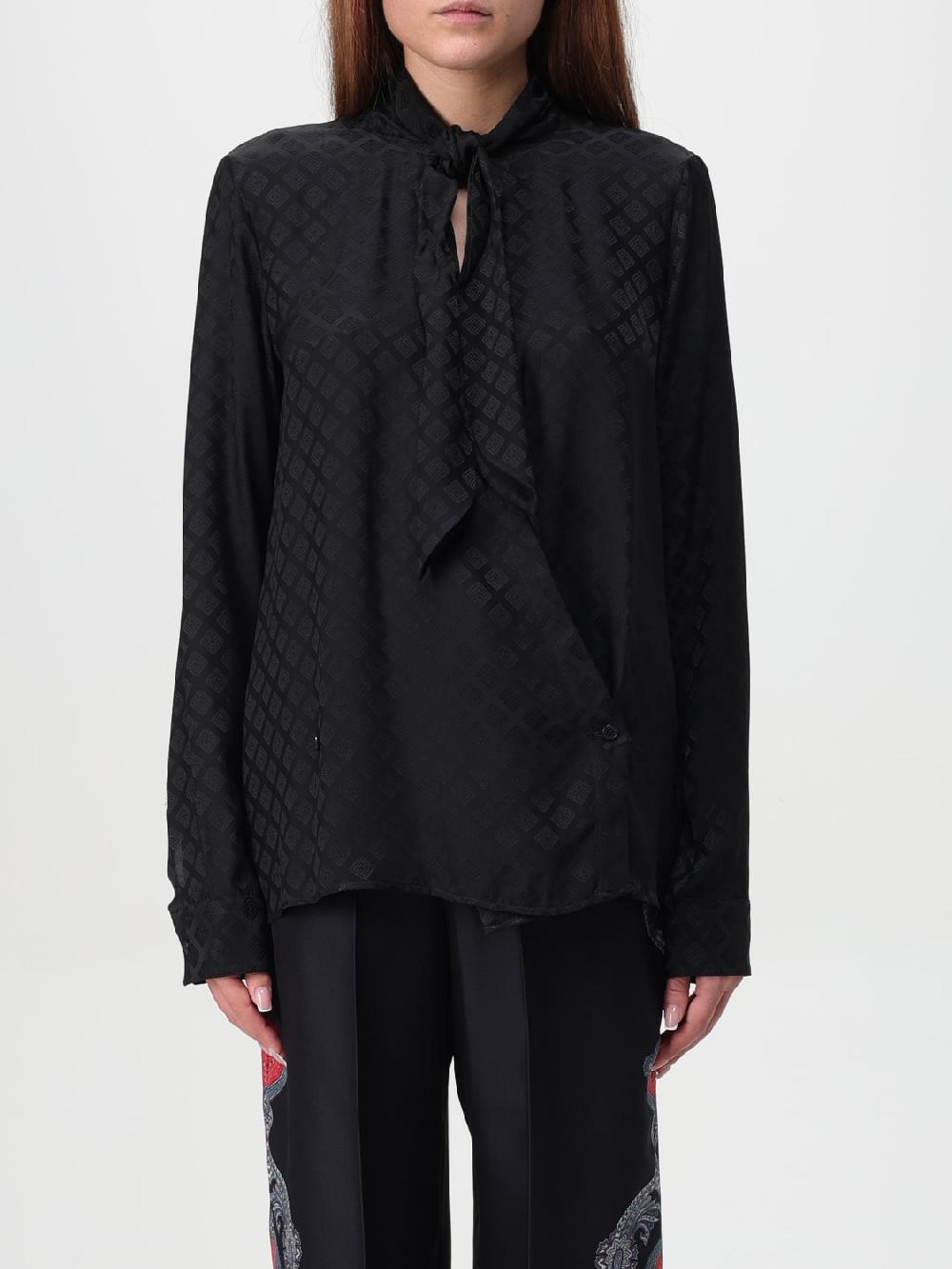 Giglio Camicia jacquard con collo lavallière Etro