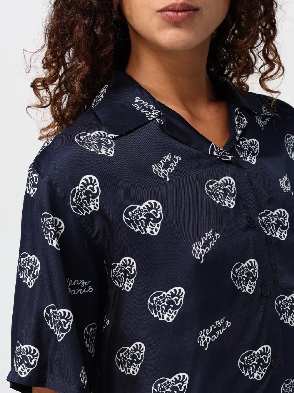 Giglio Camicia Kenzo In Viscosa Stampata