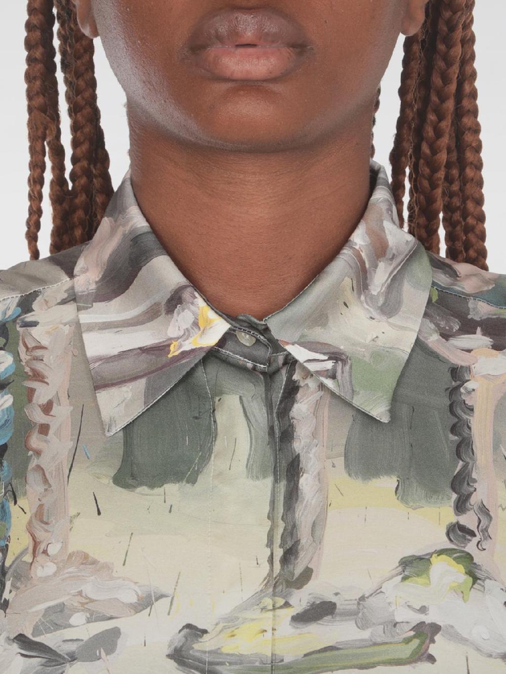 Giglio Camicia MSGM In Tessuto Stampato