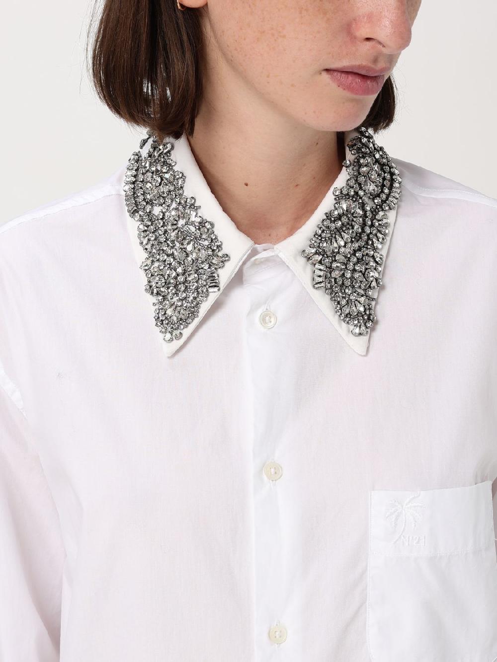 Giglio Camicia N° 21 In Cotone Con Strass