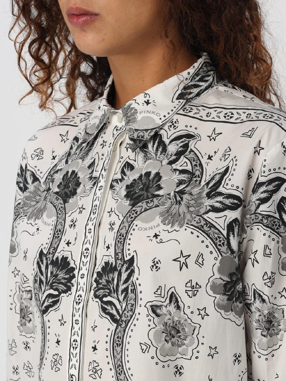 Giglio Camicia Pinko In Cotone Stampato