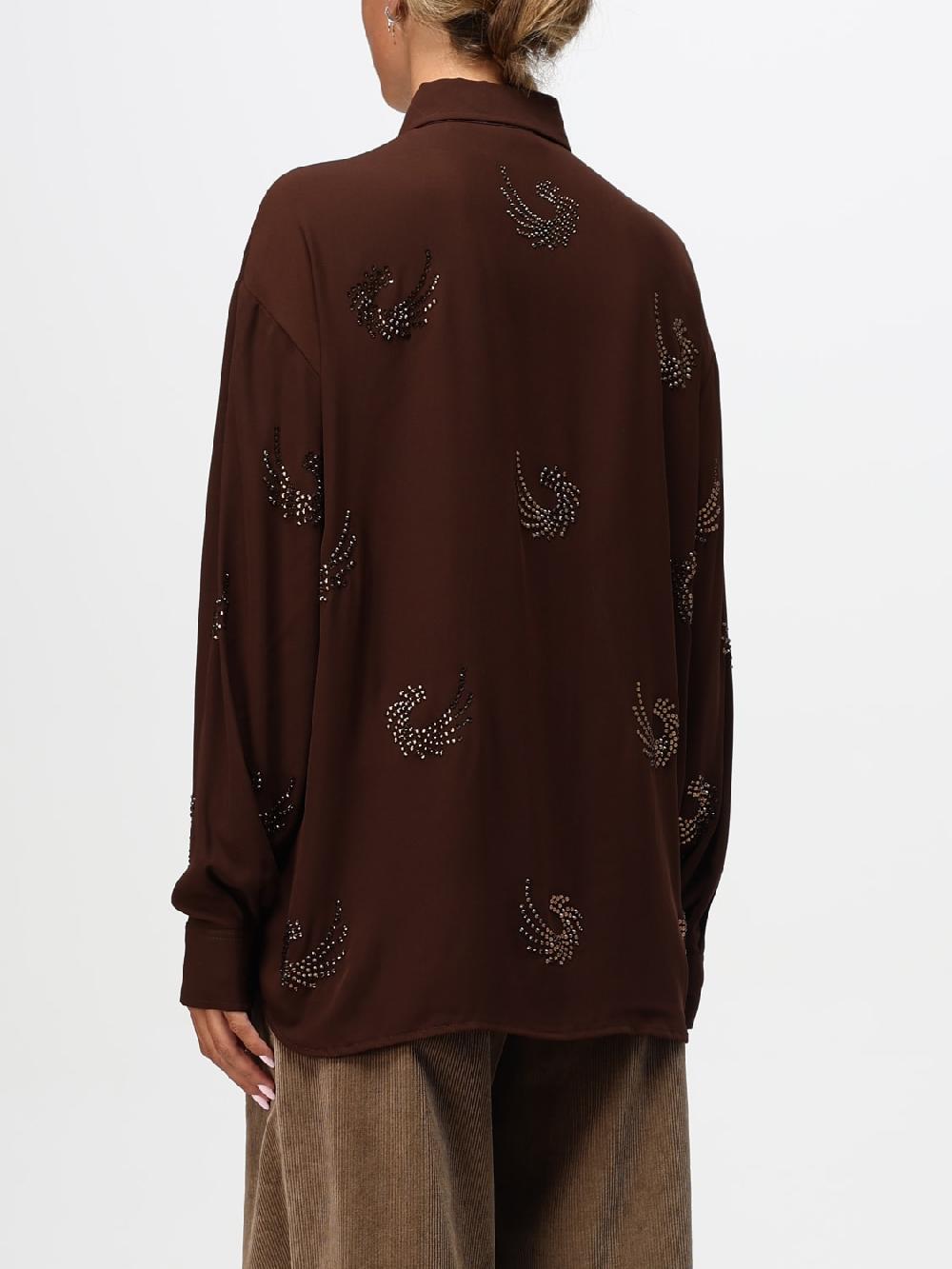 Giglio Camicia Pinko In Crepe Con Strass