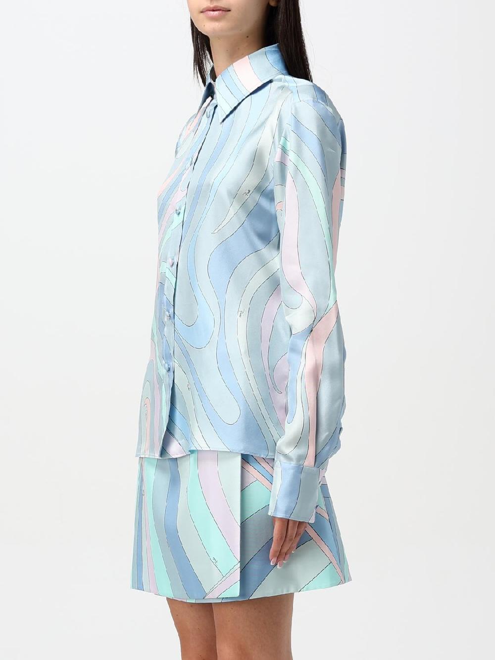 Giglio Camicia Pucci In Seta Stampata