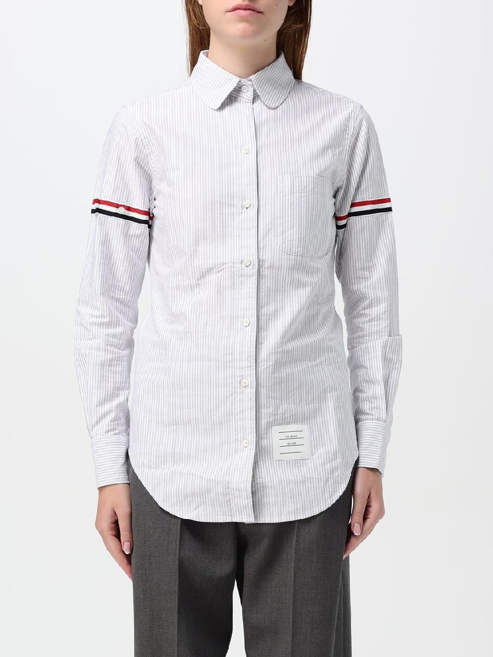 Giglio Camicia Thom Browne in cotone a righe