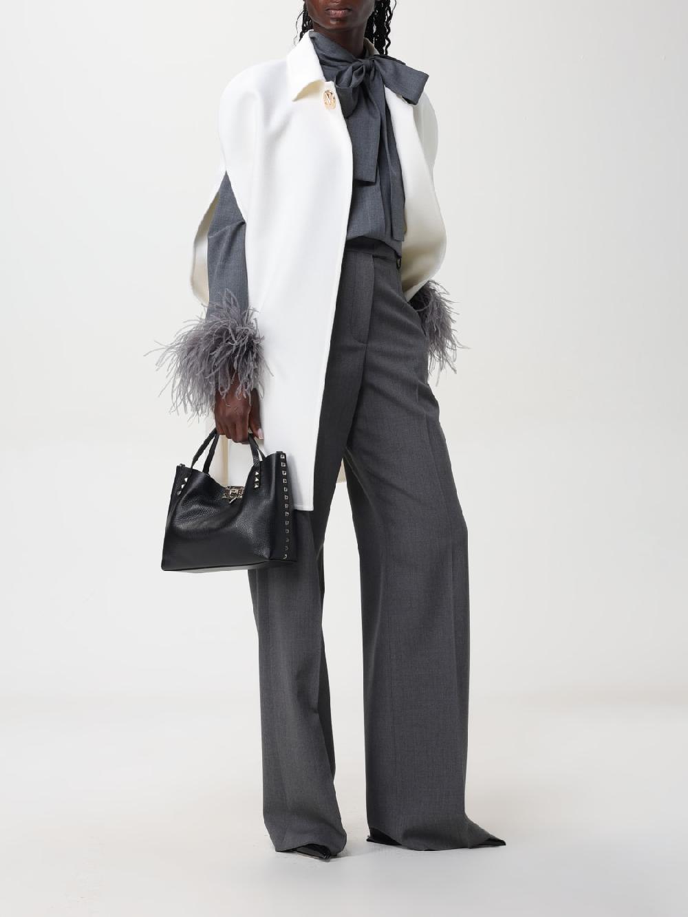 Giglio Camicia Valentino In Lana Vergine Con Piume