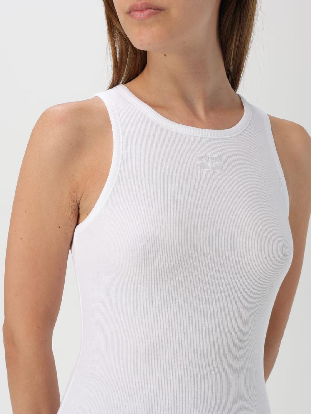 Giglio Canotta Con Mini Logo Ganni