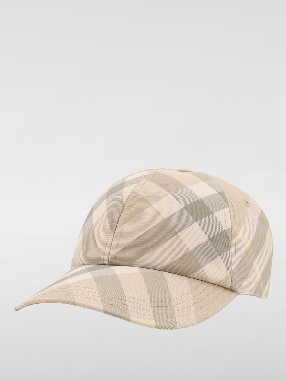 Giglio Cappello Check Burberry In Cotone Stampato